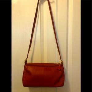 Etienne Aigner red leather shoulder bag